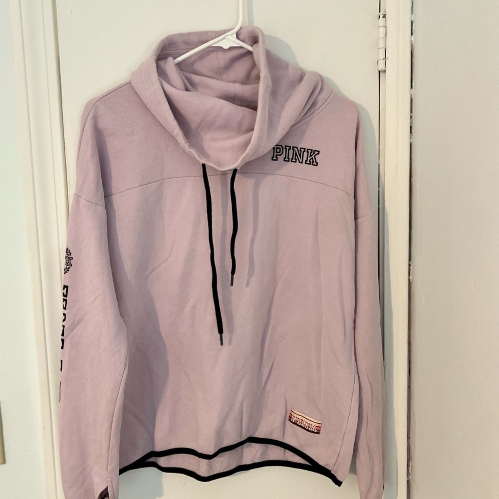 Cowl neck Victoria’s Secret sweatshirt.